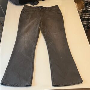 Democracy Gray Flare & Wide Leg Jeans